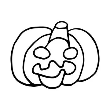 Halloween pumpkin. Vector concept in doodle and sketch style. Stock Illustration