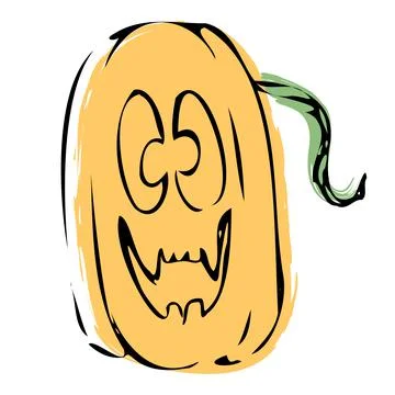 Halloween pumpkin. Vector concept in doodle and sketch style. Stock Illustration