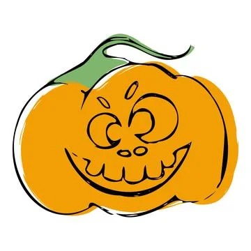 Halloween pumpkin. Vector concept in doodle and sketch style. Stock-Illustration