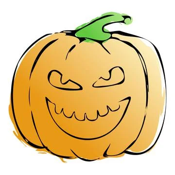 Halloween pumpkin. Vector concept in doodle and sketch style. Stock Illustration