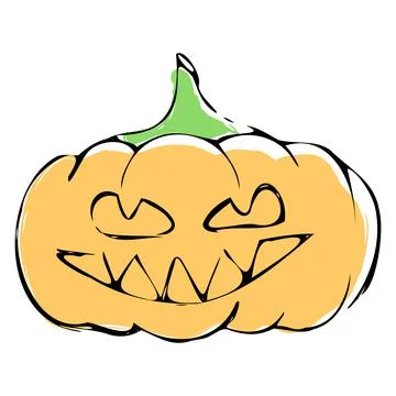 Halloween pumpkin. Vector concept in doodle and sketch style. Illustration fo Stock Illustration