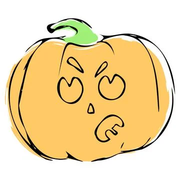 Halloween pumpkin. Vector concept in doodle and sketch style. Illustration fo Stock Illustration