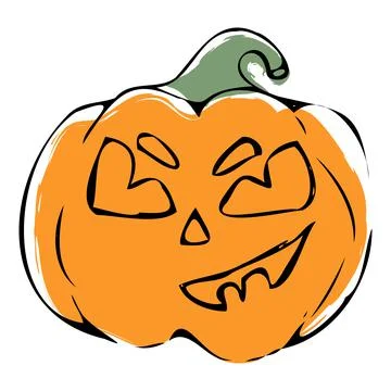 Halloween pumpkin. Vector concept in doodle and sketch style. Stock Illustration