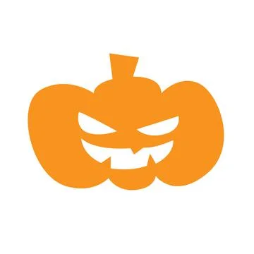 Halloween pumpkin vector icon illustration isolated on white   background. 스톡 일러스트