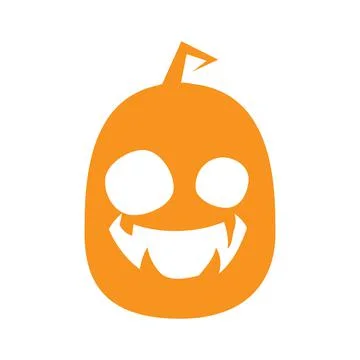 Halloween pumpkin vector icon illustration isolated on white   background. Illustrazione stock