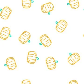 Halloween pumpkin vector seamless pattern Stock Illustration