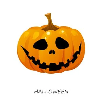 Halloween pumpkin on a white background Stock Illustration