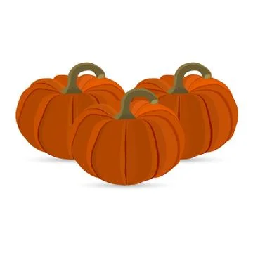 Halloween pumpkin on a white background Stock Illustration