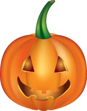Halloween pumpkin on white background Stock Illustration