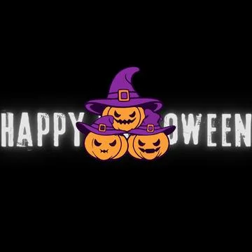 Halloween pumpkin with Witch Hat Stock Illustration