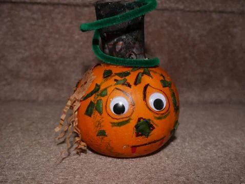 Halloween Pumpkin Worried Stock Photos