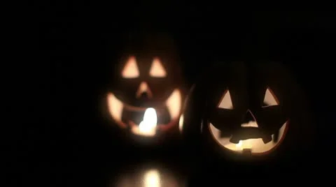 Halloween pumpkins 001 Stock Footage 8853816