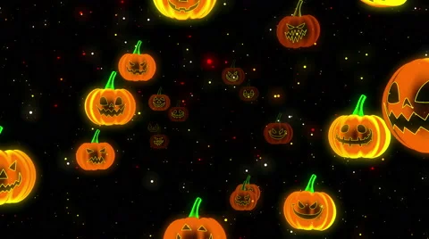 Halloween Pumpkins 4K Vj Loop 16 Stock Footage 55902765