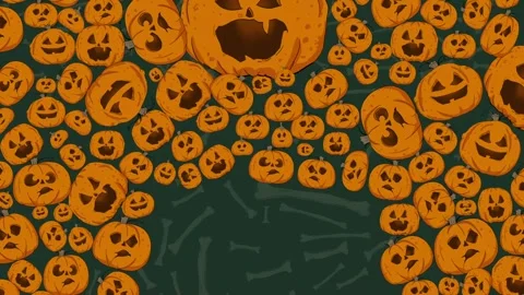 Halloween Pumpkins Animation. Stock Footage 318467887