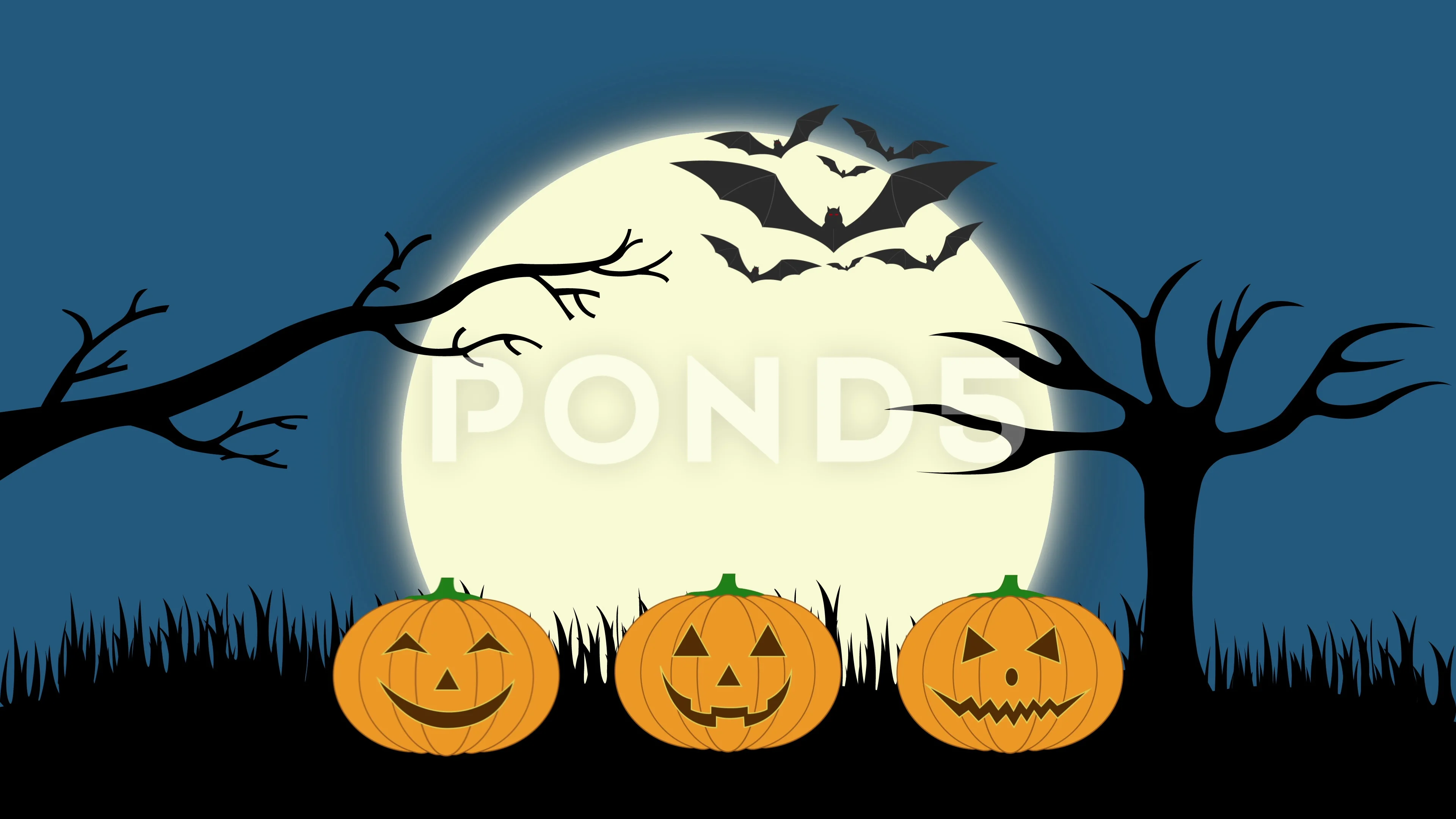 Halloween pumpkins background animation | Stock Video | Pond5