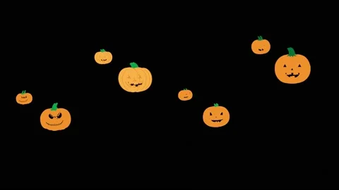 Halloween Pumpkins Background Animation  库存影片 171536662