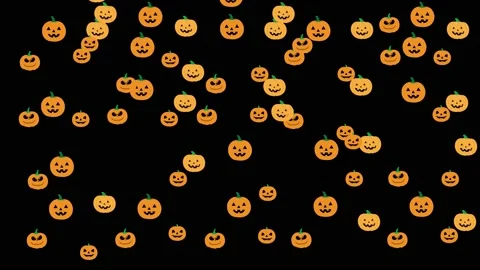 Halloween Pumpkins Background Animation  Stock Footage 171536668