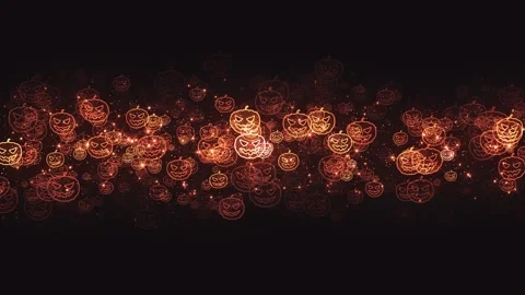 Halloween Pumpkins Background Stock Footage 135808074