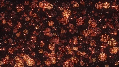Halloween Pumpkins Background Stock Footage 135808078