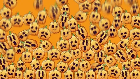 Halloween Pumpkins Background. Stock Footage 318467794