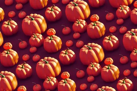 Halloween Pumpkins Background Stock Illustration