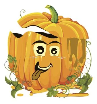 Halloween pumpkins faces Stock Illustration