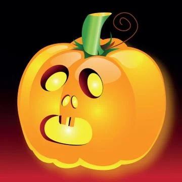 Halloween pumpkins faces Stock Illustration