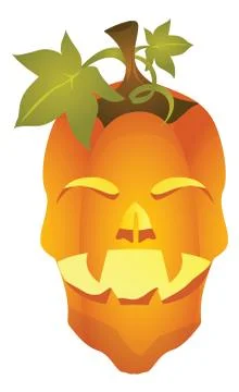 Halloween pumpkins faces Stock Illustration