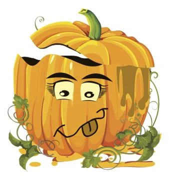 Halloween pumpkins faces Stock Illustration