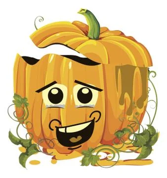 Halloween pumpkins faces Stock Illustration