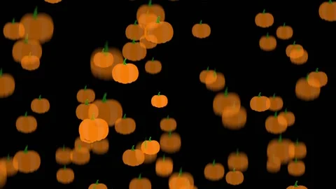 Halloween Pumpkins Falling Stock Footage 161035172