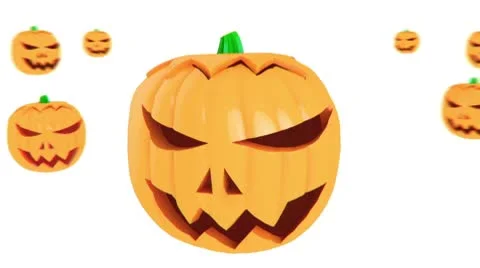 Halloween pumpkins Stock Footage 8838296