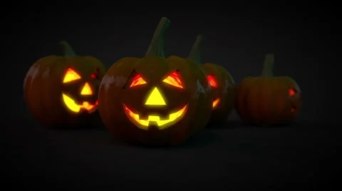Halloween Pumpkins Stock Footage 43165463