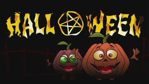 Halloween pumpkins fun jumping 動画素材 96256332