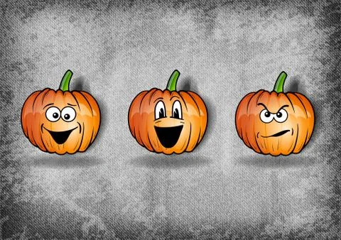 Halloween pumpkins Stock Illustration
