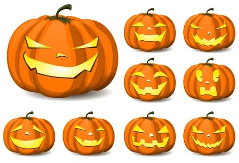 Halloween pumpkins Stock Illustration