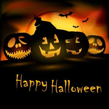 Halloween pumpkins Stock Illustration