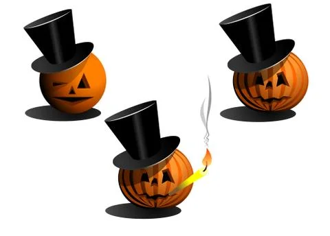 Halloween pumpkins 스톡 일러스트