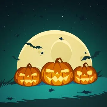 Halloween Pumpkins Stock Illustration