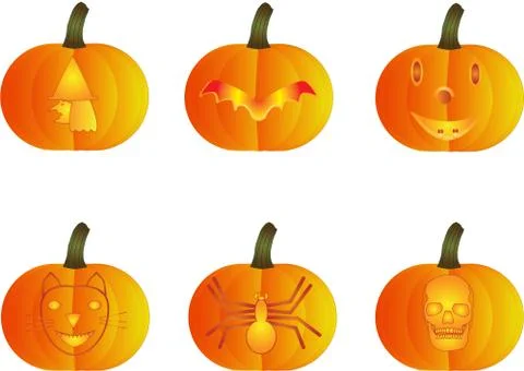 Halloween pumpkins Stock Illustration