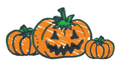 Halloween pumpkins Stock Illustration