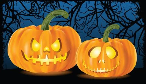 Halloween pumpkins Stock Illustration