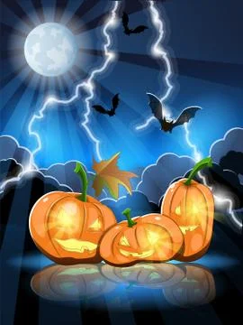 Halloween pumpkins Stock Illustration