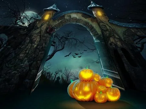 Halloween pumpkins Stock Illustration