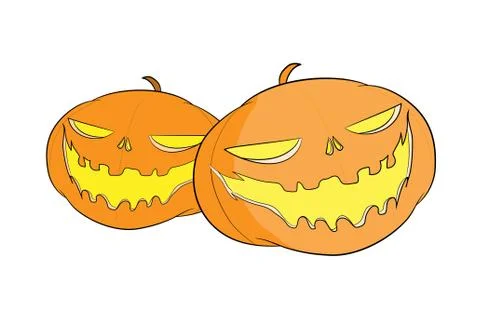 Halloween Pumpkins Stock Illustration
