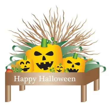Halloween pumpkins Stockillustratie