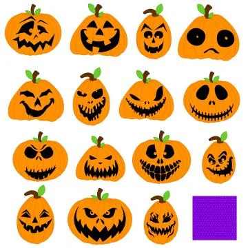 Halloween pumpkins Stock Illustration