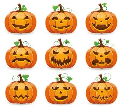 Halloween pumpkins Stock Illustration