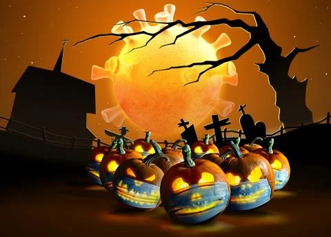 Halloween pumpkins Stock Illustration