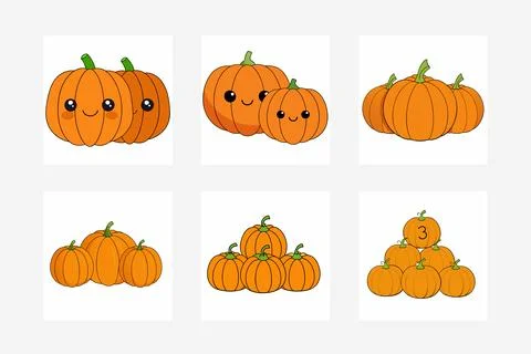 Halloween pumpkins Stock Illustration